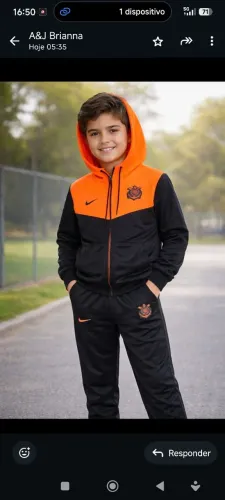 Conjunto Infantil Juvenil Menino Corinthians