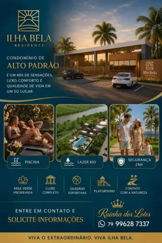 LOTES PROMOCIONAIS -LANÇAMENTO NA BARRA DOS COQUEIROS - CONDOMINIO ILHA BELA - RAINHA DOS