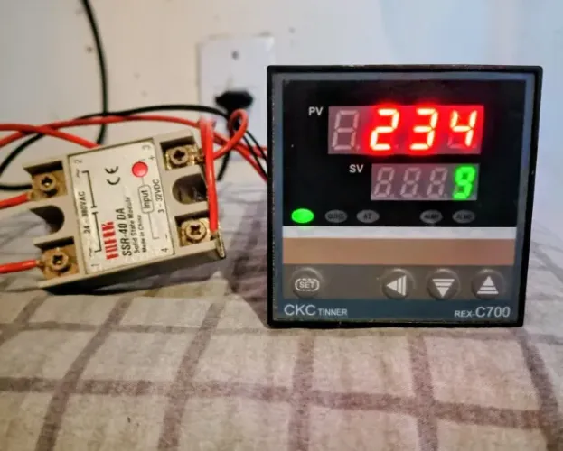 Controlador de Temperatura REX C700 com Relé de Estado Sólido Fotek Ssr 40