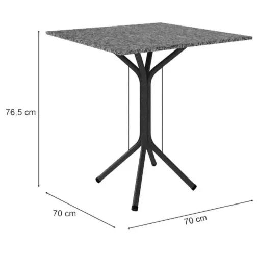 Vendo conjunto de mesa de granito com 4 cadeiras - não entrego