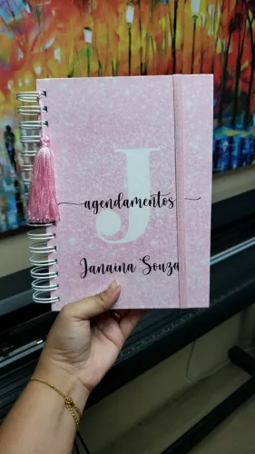 Caderno de agendamentos personalizado com foto ou logomarca manicure