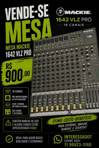 Mesa de som Mackie 1642 Vlz Pro