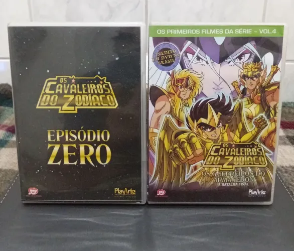 Dvds Os Cavaleiros do Zodíaco Episódio Zero e Filme Os Guerreiros do Armagedon - ORIGINAIS
