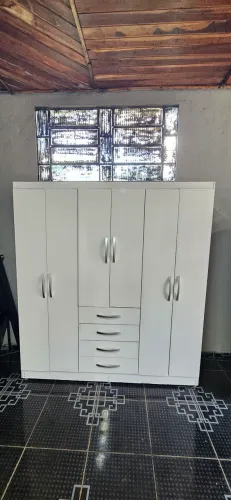 guarda roupa casal branco - entrego montado