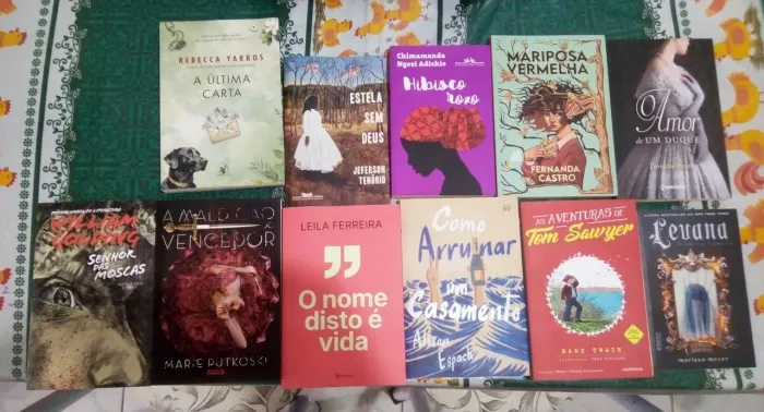 Livros á venda.