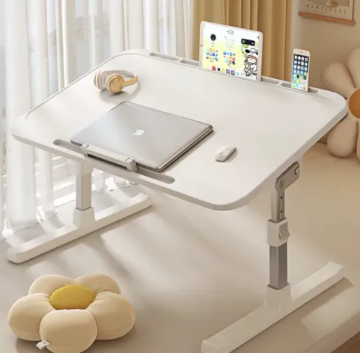 Mesa Dobrável para Notebook com Altura Ajustável Portátil 2 em 1