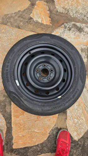 Estepe Roda Ferro Aro 16 205/55 Pneu Continental Quase Novo<br>