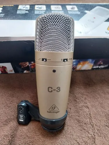 Microfone Condenser Behringer C-3 Profissional Cardioide + Case Original