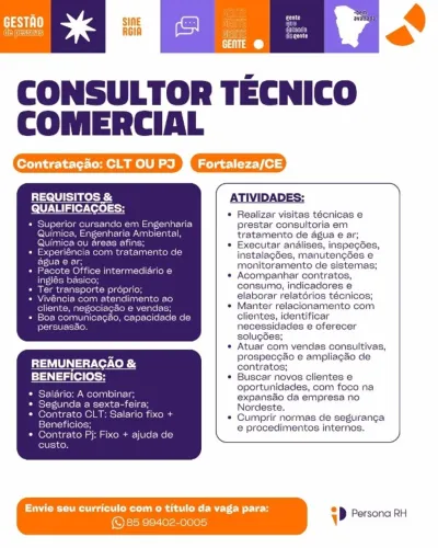 CONSULTOR TÉCNICO COMERCIAL