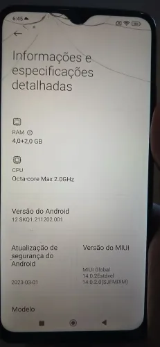 Xiaomi poco m3 128 gb de memória + 6 gb ram