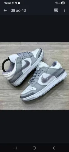 Vendo tênis Nike Dunk low número 41 sem uso O valor R$ 120,00
