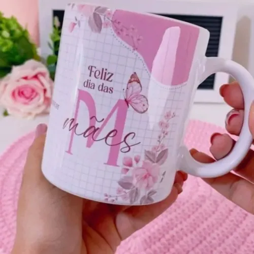  Caneca personalizada Dia das Mães - com foto e nome