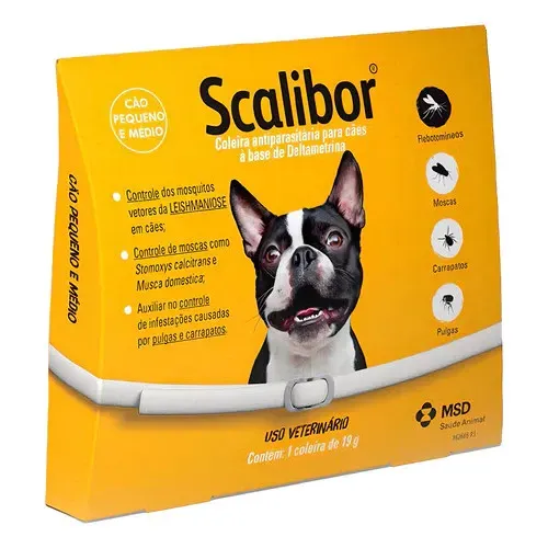 Coleira Antiparasitas Scalibor MSD Saúde Animal - Tamanhos M e G