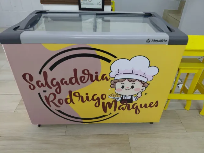 Freezer tampa de vidro