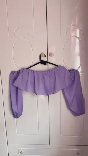blusa ciganinha ombro a ombro lilas