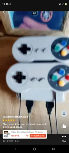 Vídeo game Classic Super-Nintendo Mini SNES com 2 controles 8 Bits 620 jogos original 