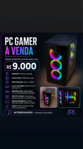 PC Gamer Ryzen 7 + RTX 3070 Ti