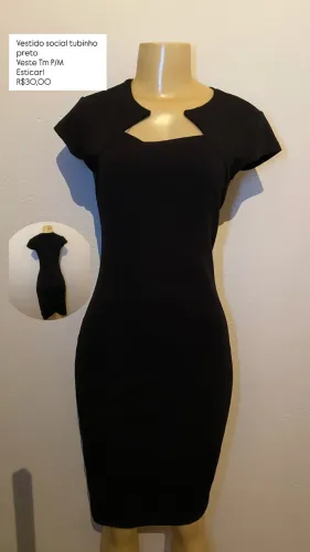 Vestido social tubinho 
