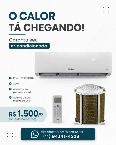 Ar condicionado 9000 BTU Phico inverter