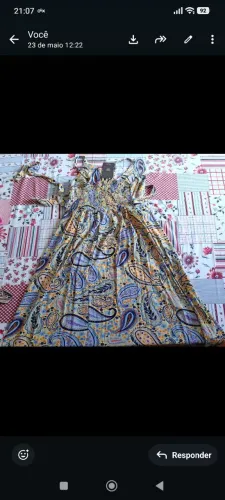 Vestido longo estampado 