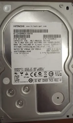 HD Hitachi 3tb Hds723030ala640 7,2k 3,5 P/ Serv Dell, Hp, Ibm