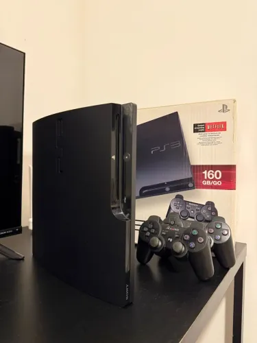 PS3 Slim 500GB CFW 4.93 + 2 Controles + Caixa Original