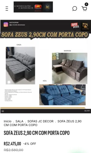 ESTOFADO RETRATIL E RECLINÁVEL ZEUS