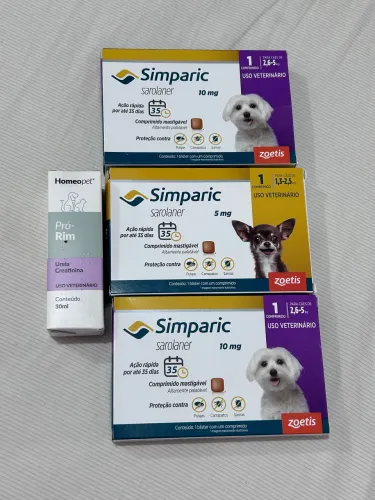Simparic de 5mg e 10mg para cães pequenos
