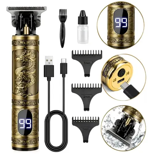 Maquina Cortar Cabelo Barbear Profissional Com Visor Dragão (Entrego)