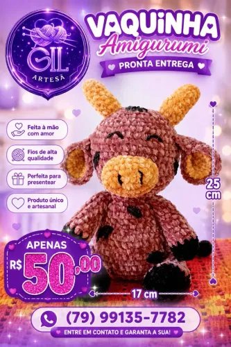 Vaquinha amigurumi