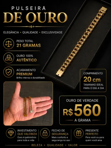 Pulseira de ouro18K