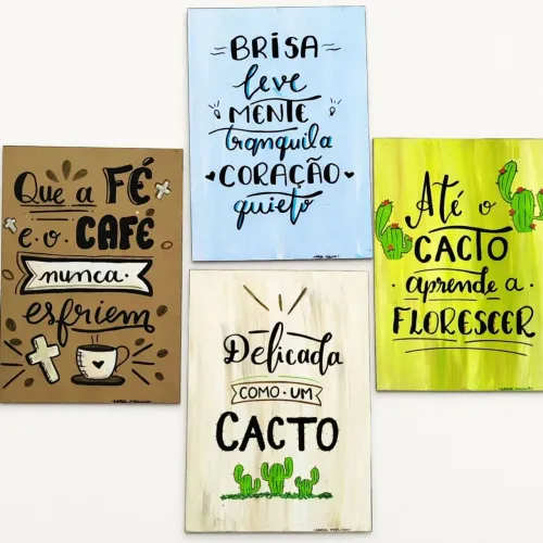 Placa decorativa em MDF - tamanho A4