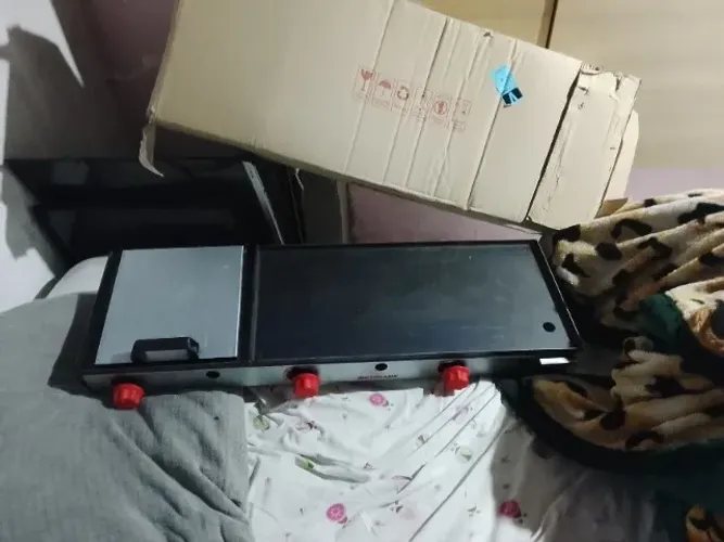 Chapeira a gás e fritadeira elétrica