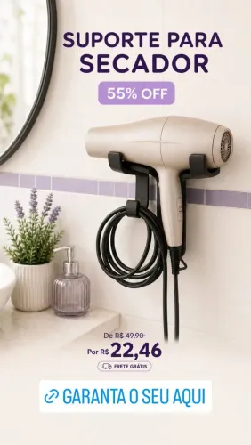 Suporte secador de cabelo