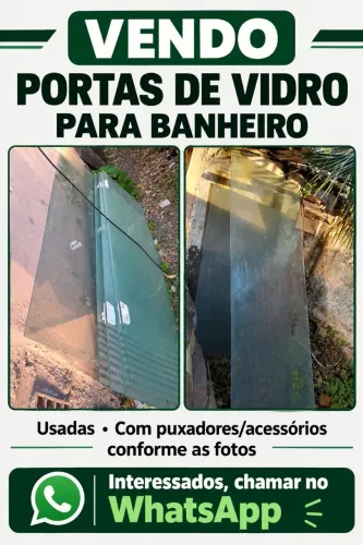 Vendo porta de vidro pra banheiro e muito mais vidros pra outras coisas 