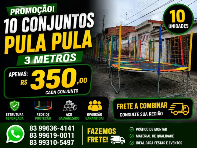 Alugo mesas e cadeiras e pula pula 
