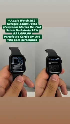 Apple Watch SE 2ª Geração 44MM Preto ( Pequenas Marcas De Uso )