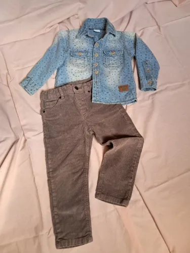  Zara veludo e Little Boys jeans baby