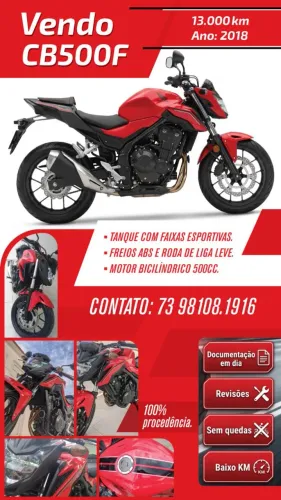 HONDA CB 500F 2018