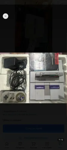 Super Nintendo na caixa