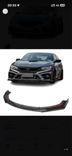 Frontlip civic G10 black Piano