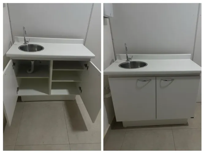 Armário com pia para clínica 