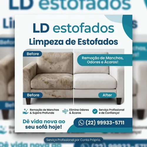 Limpeza e higienização de sofá!