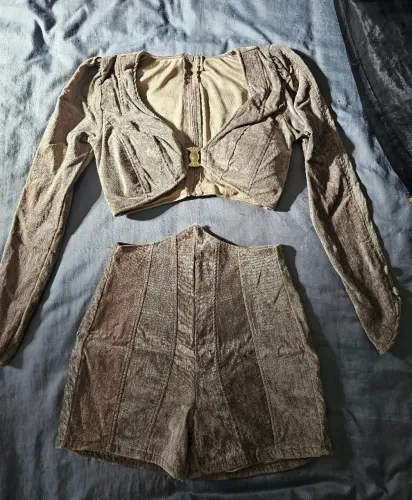 Conjunto Cropped Manga Longa e Short M