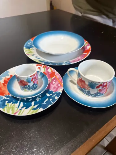 Jogo jantar, chá, cafe e bolo porcelana - 42 peças