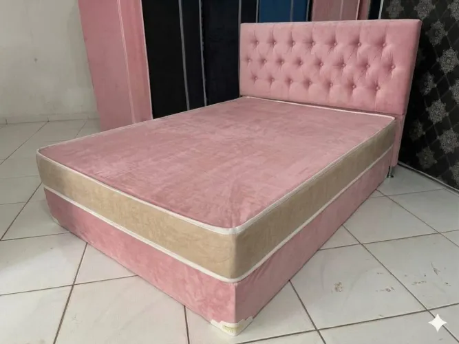 Cama box de casal + cabeceira