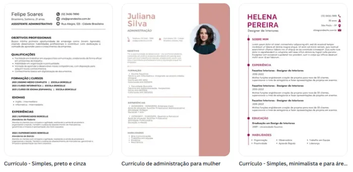 ? FAÇO CURRÍCULOS PROFISSIONAIS E PERSONALIZADOS!