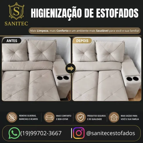 Higienização e Impermeabilização de Estofados 