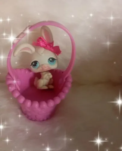 littlest pet shop coelha e cesta