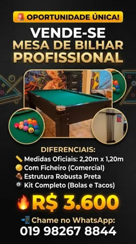 Mesa de Bilhar profissional 